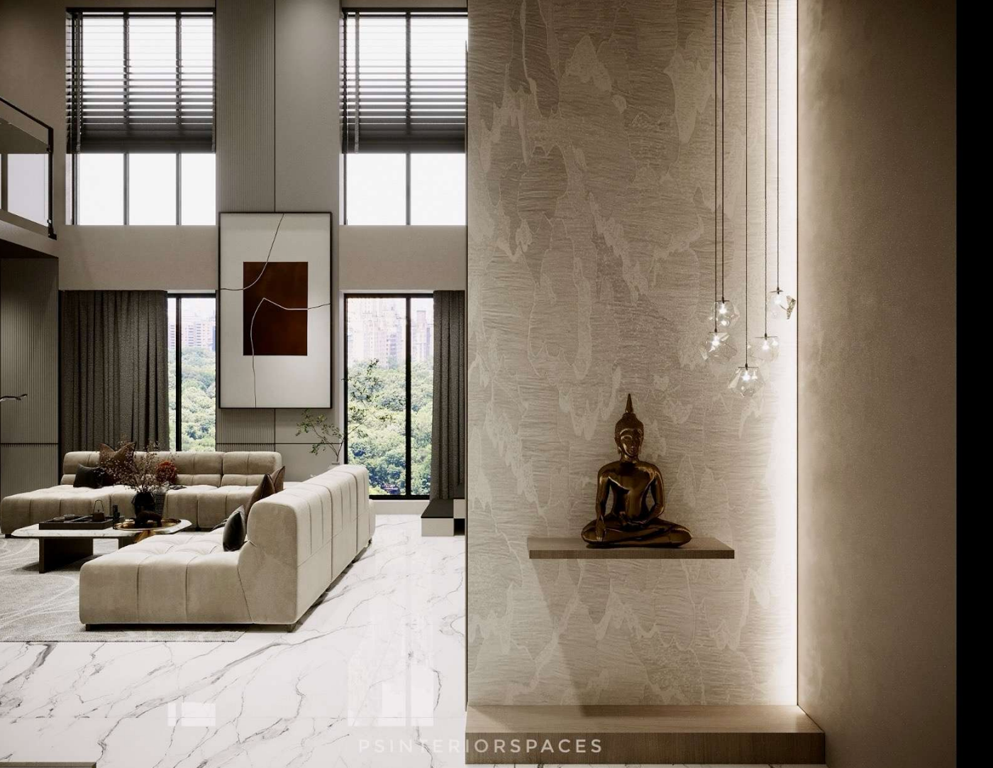 Palm Springs residence foyer